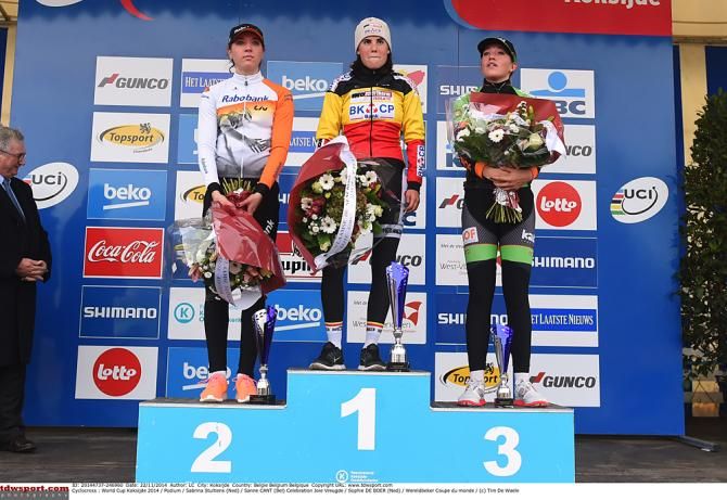 Sanne Cant (Enertherm-BKCP) tops the Koksijde World Cup podium