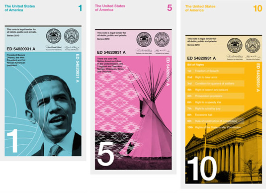 The idea to use images other than Presidents is an intriguing one