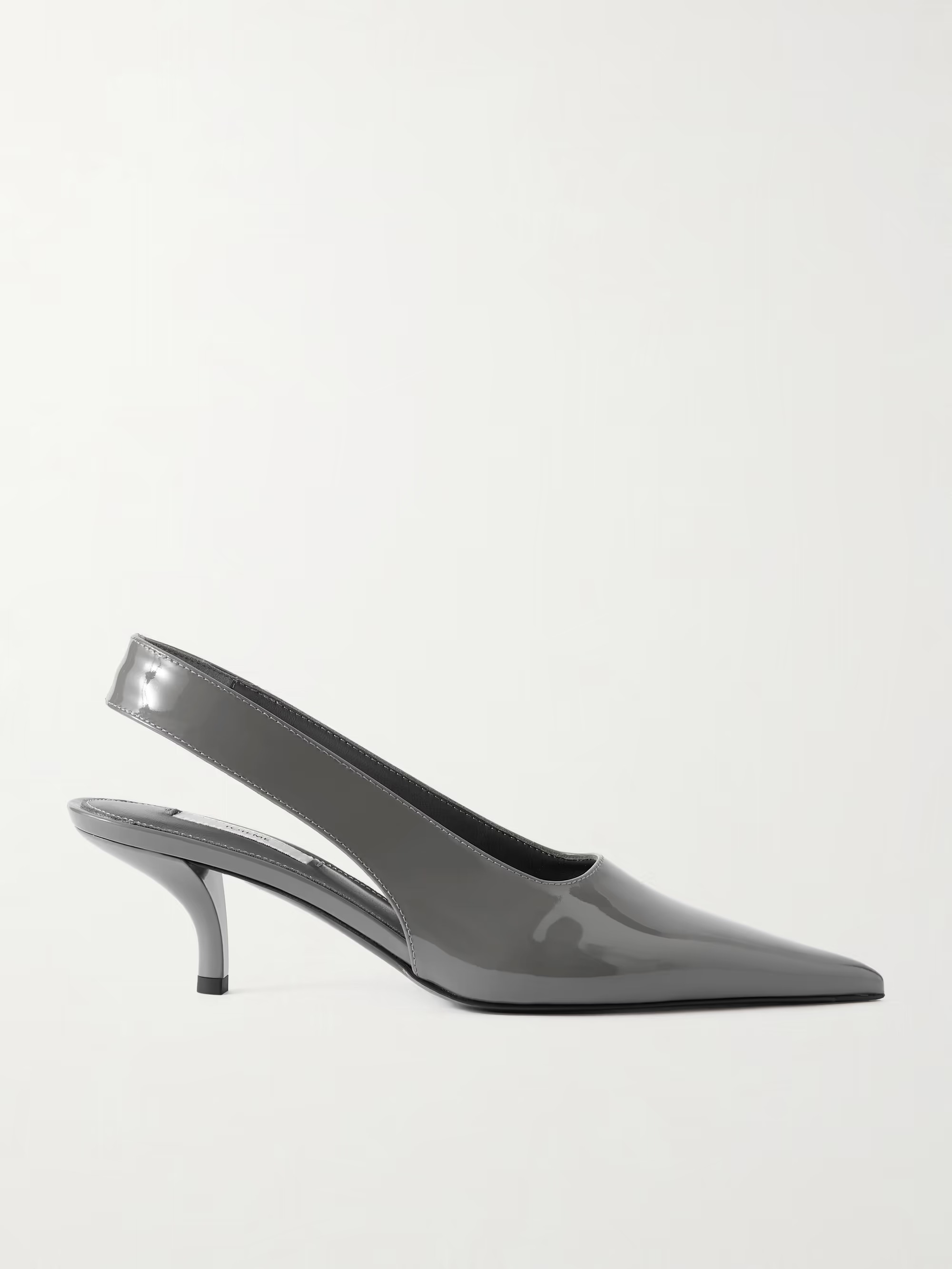 toteme patent-leather slingback pumps
