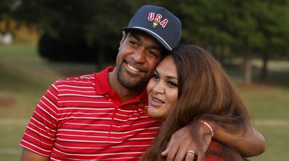 Tony Finau and his wife Alayna