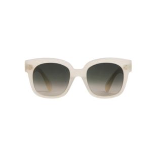Pair of white oversized Celine sunglasses