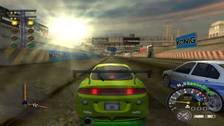 The sun in Street Racing Syndicate, reduced to 60% of its brightness by a mod