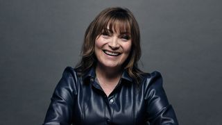 Lorraine Kelly in a black leather dress for the BAFTA TV Awards.