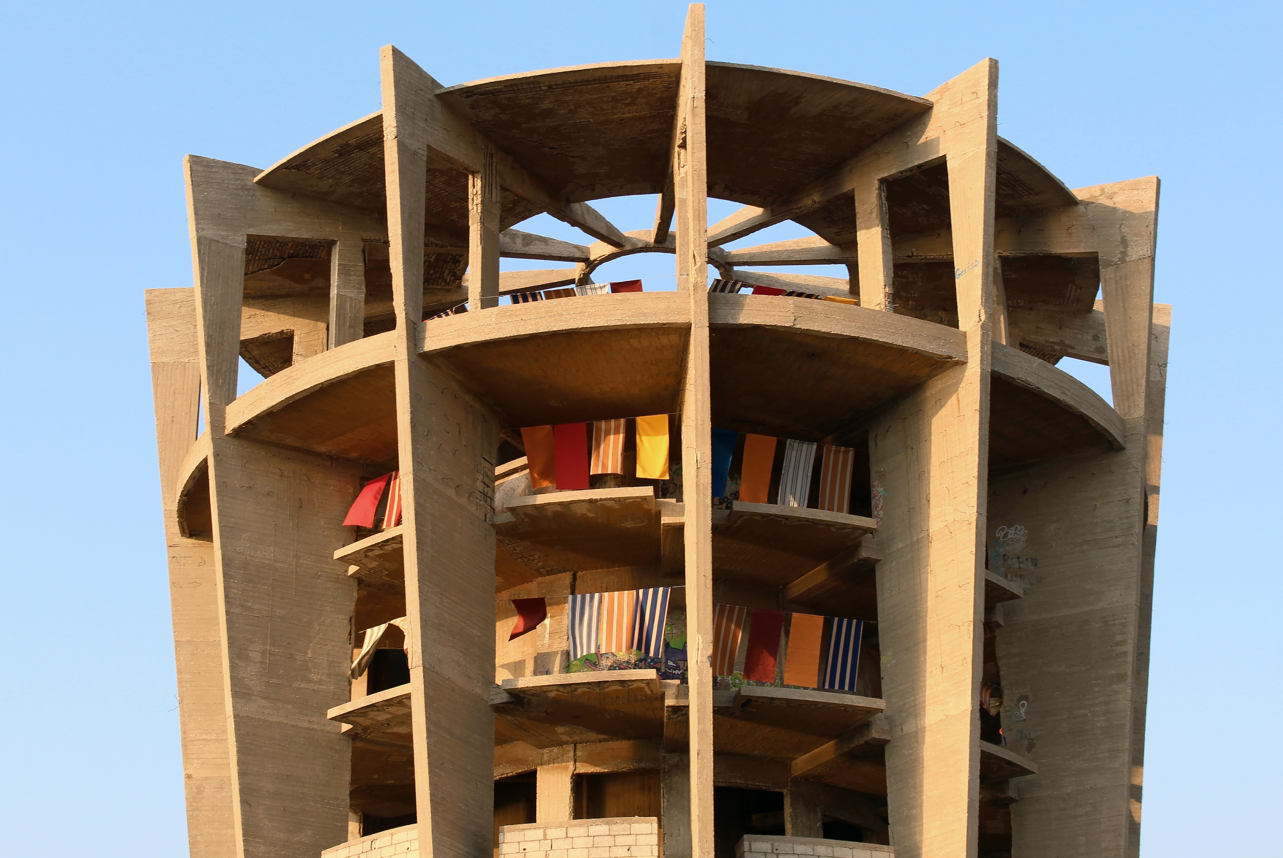 Aquarium (unfinished), Nicolas Yazigi, 1963, Batroun, Lebanon, with artist Jad El Khoury's &amp;lsquo;Manchafet El Baher&amp;rsquo; installation