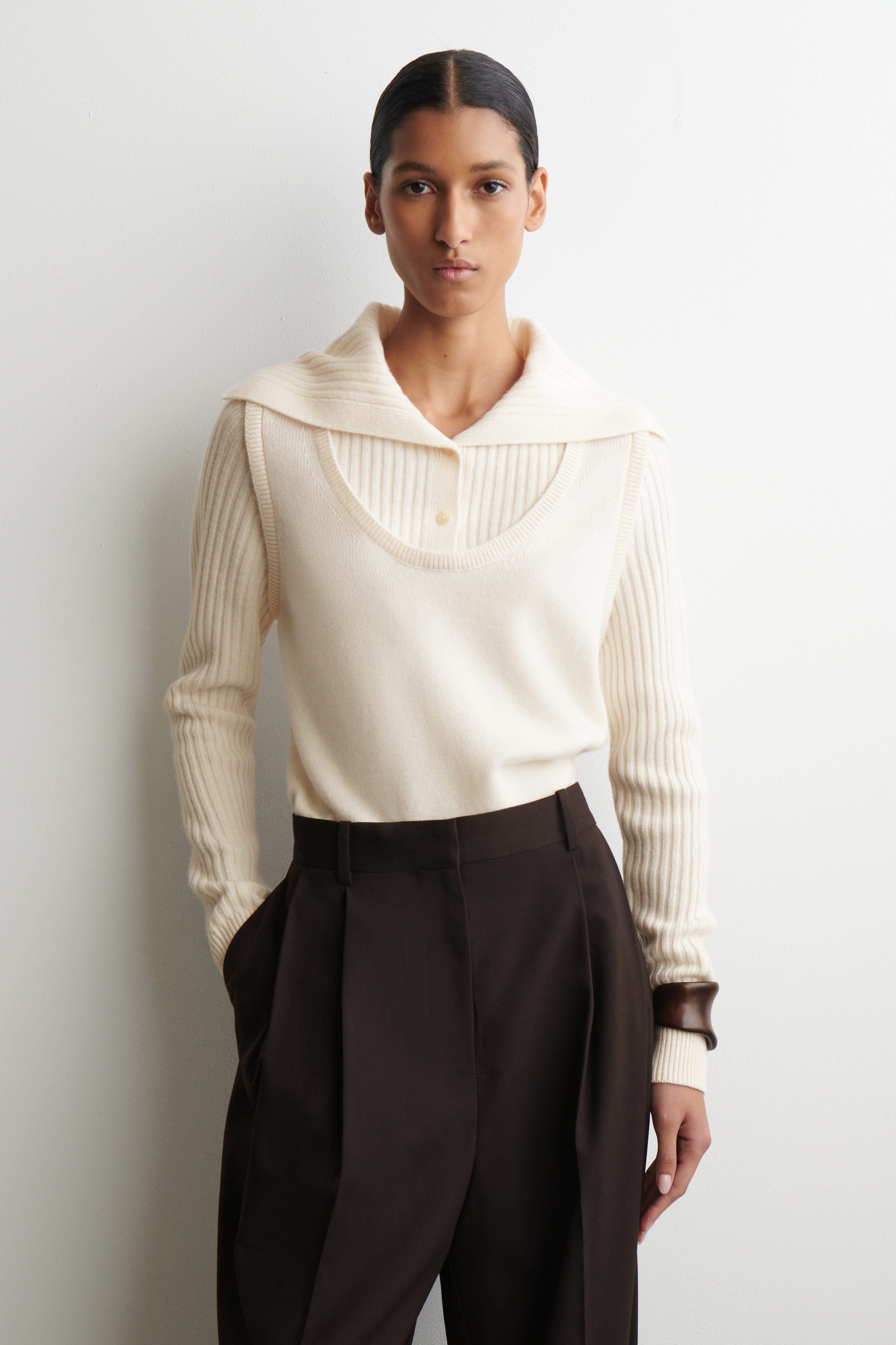 Layered Merino Wool Jumper