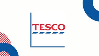 Tesco supermarket logo with decoration around it