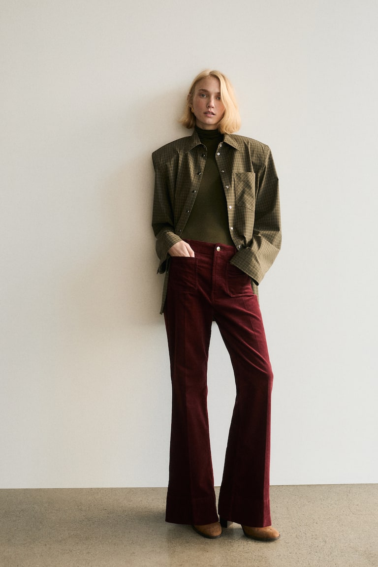 Flared Corduroy Pants