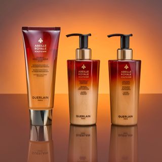 Guerlain ABEILLE ROYALE SCALP & HAIR RANGE–Revitalising & Fortifying Care Shampoo, Repairing & Replumping Care Conditioner, Double R Radiance & Repair Mask