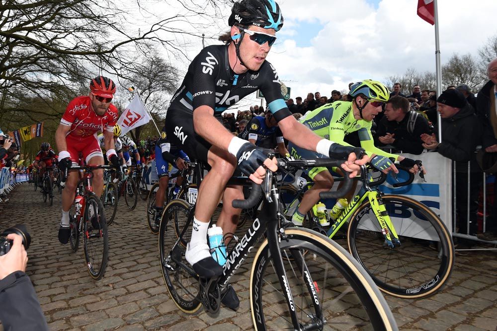 Luke Rowe in the 2016 Ghent-Wevelgem