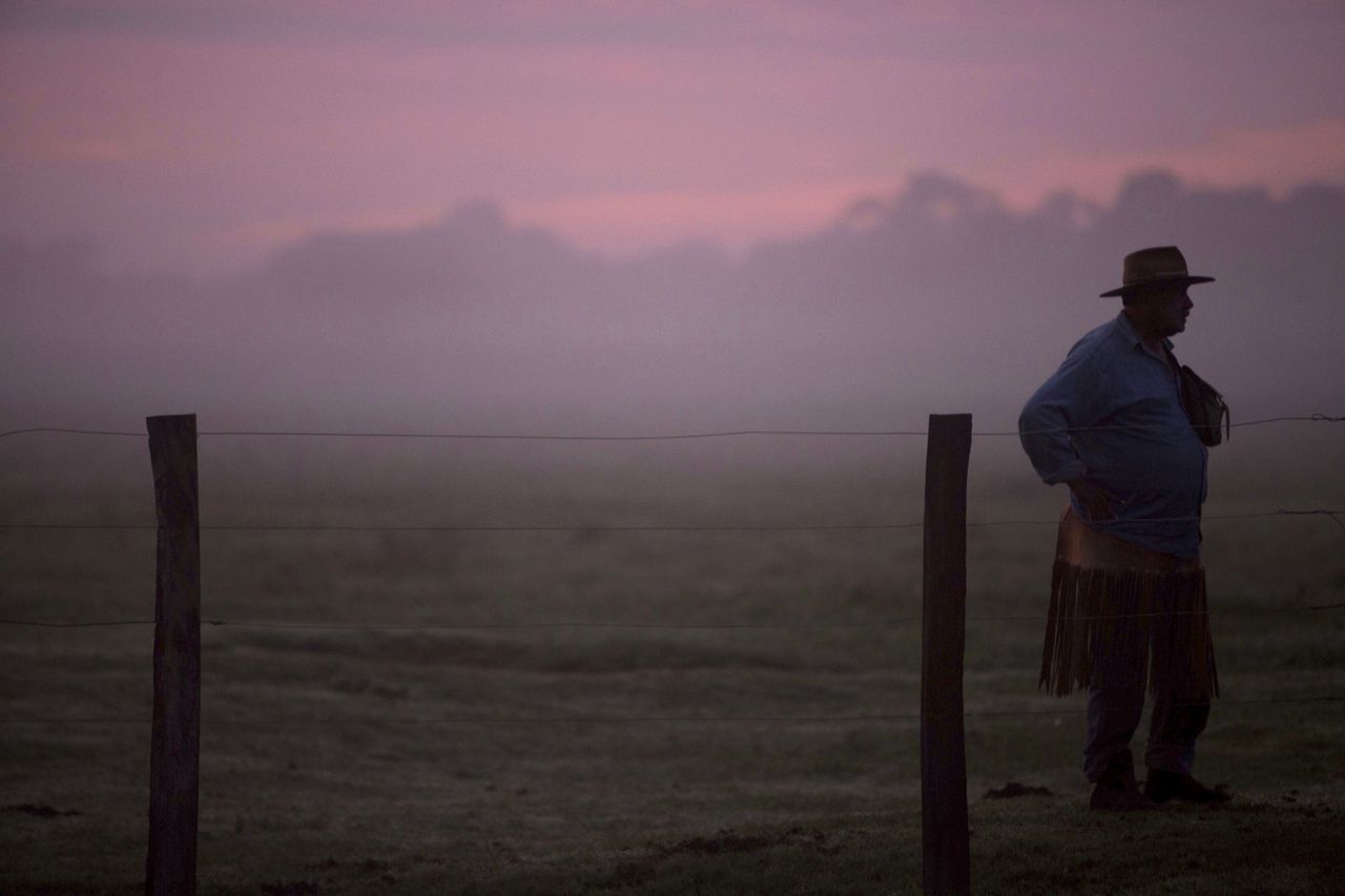 A cowboy in the Pantanal wetlands of Brazil.