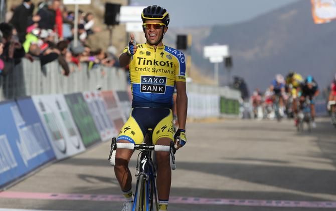 Alberto Contador (Tinkoff-Saxo) wins stage 4 of Tirreno-Adriatico