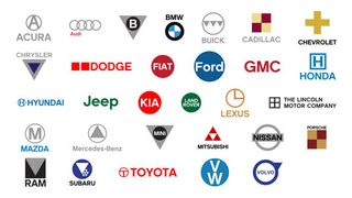 Simplified car logos