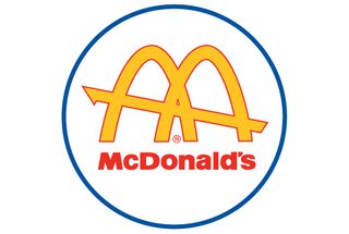 This early iteration of the McDonald's logo was designed to look like a restaurant from an angle