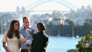 William and Kate meeting a Koala in Sydney