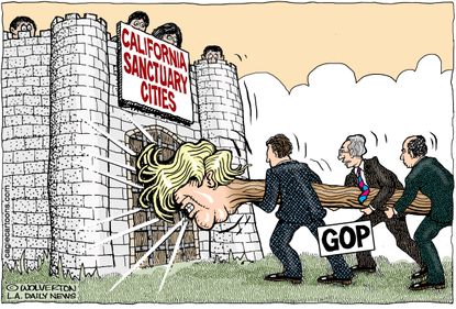 Political Cartoon U.S. Donald Trump GOP California