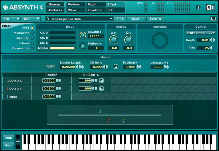 The interface is a little clearer in Absynth 4.
