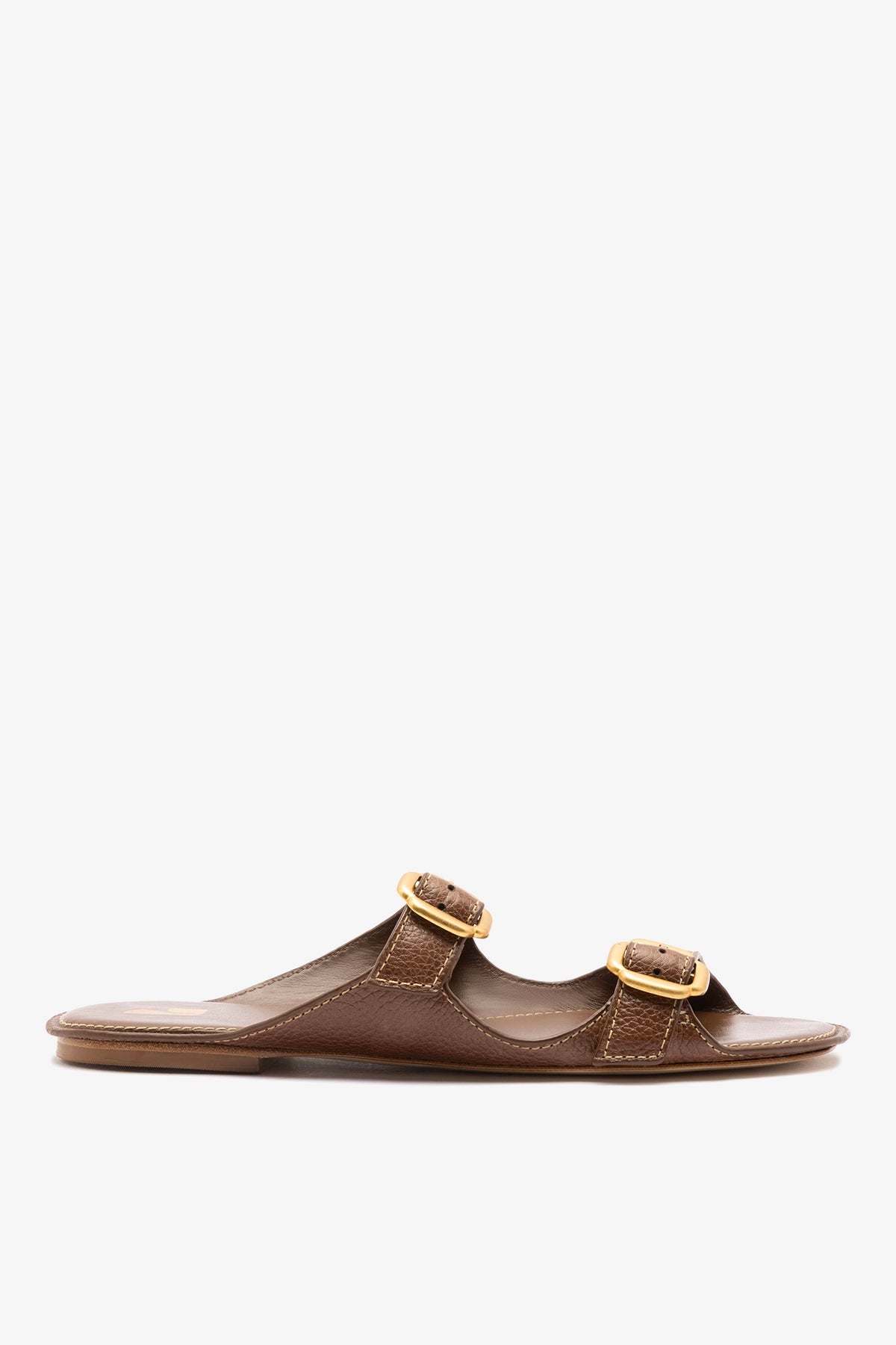 Amalfi Flat Burnt Umber Leather