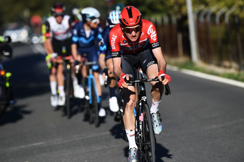 LLOSETA SPAIN JANUARY 28 Tim Wellens of Belgium and Team Lotto Soudal attacks during the 31st Challenge Ciclista Mallorca 2022 Trofeo Serra De Tramuntana a 1589km race from Lloseta to Lloseta ChallengeMallorca on January 28 2022 in Lloseta Spain Photo by Tim de WaeleGetty Images