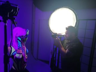 Uv photoshoot behind the scenes