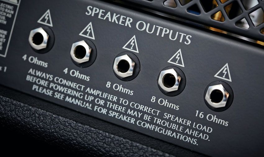 Well connected: there are fixed impedance speaker outlets for any cab combination