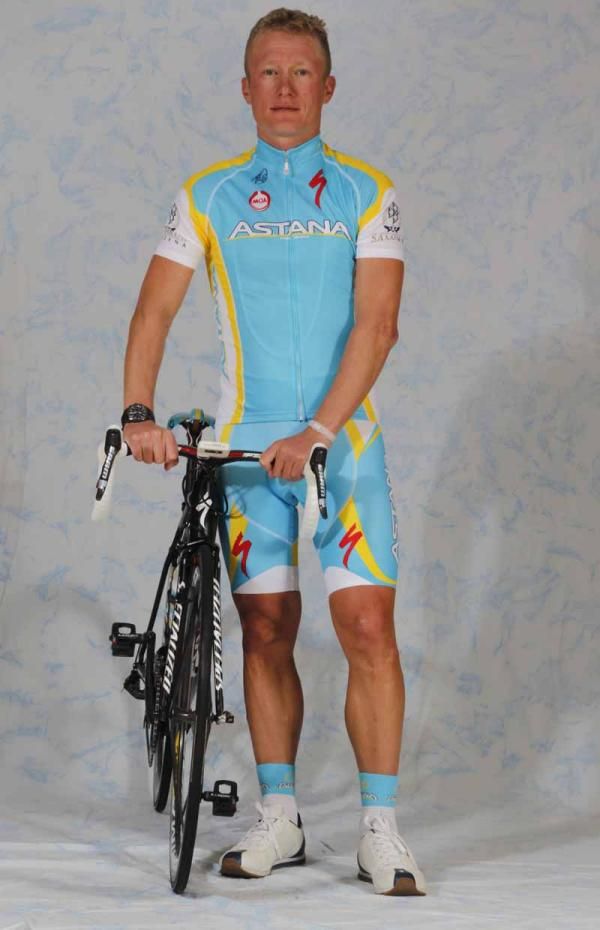 Back after his crash at the Tour de France, Alexander Vinokourov (Astana)