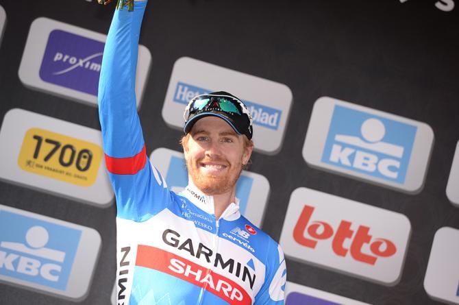 Tyler Farrar (Garmin-Sharp) was happy in second place in Scheldeprijs