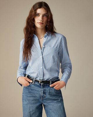 Garçon Shirt in Striped Cotton Poplin