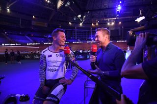 Matthew Richardson interviewed by Chris Hoy at UCI Track Champions League in London