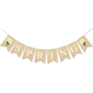 Spring Banner Burlap Rustic Garland