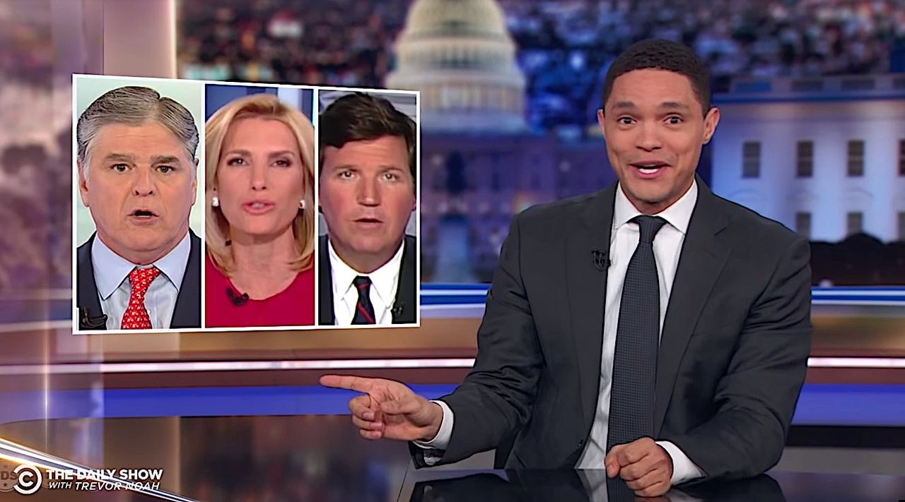 Trevor Noah slams Fox News on criticizing conspiracy theorists