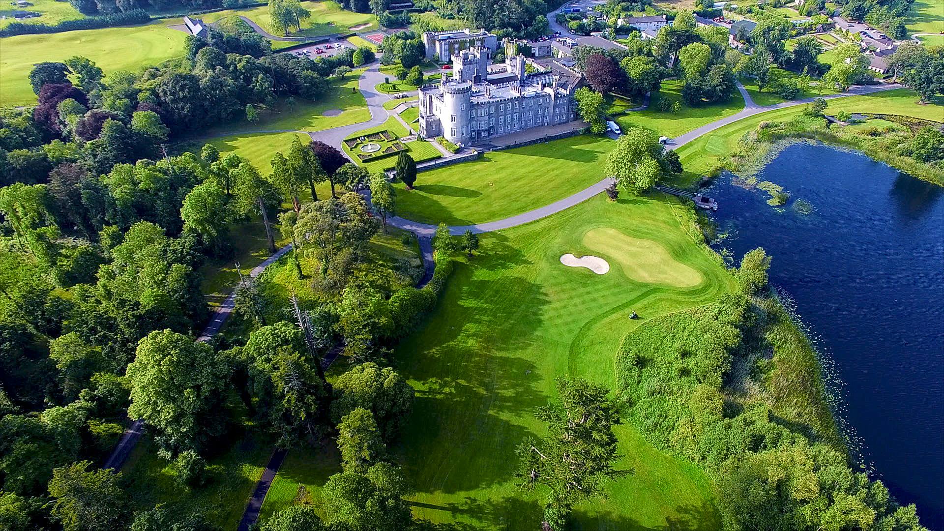 An aerial view of Dromoland Castle in Ireland