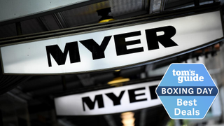 Myer sign with Tom's Guide Boxing Day deal badge