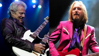 LEFT: Don Felder at Hard Rock Live! in the Seminole Hard Rock Hotel & Casino on June 7, 2012 in Hollywood, Florida. RIGHT: Tom Petty and The Heartbreakers kick off their summer 2014 tour in support of their latest album 'Hypnotic Eye' at Viejas Arena on August 3, 2014 in San Diego, California.