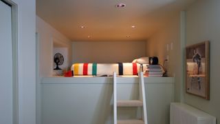 Lofted bed in kids' room