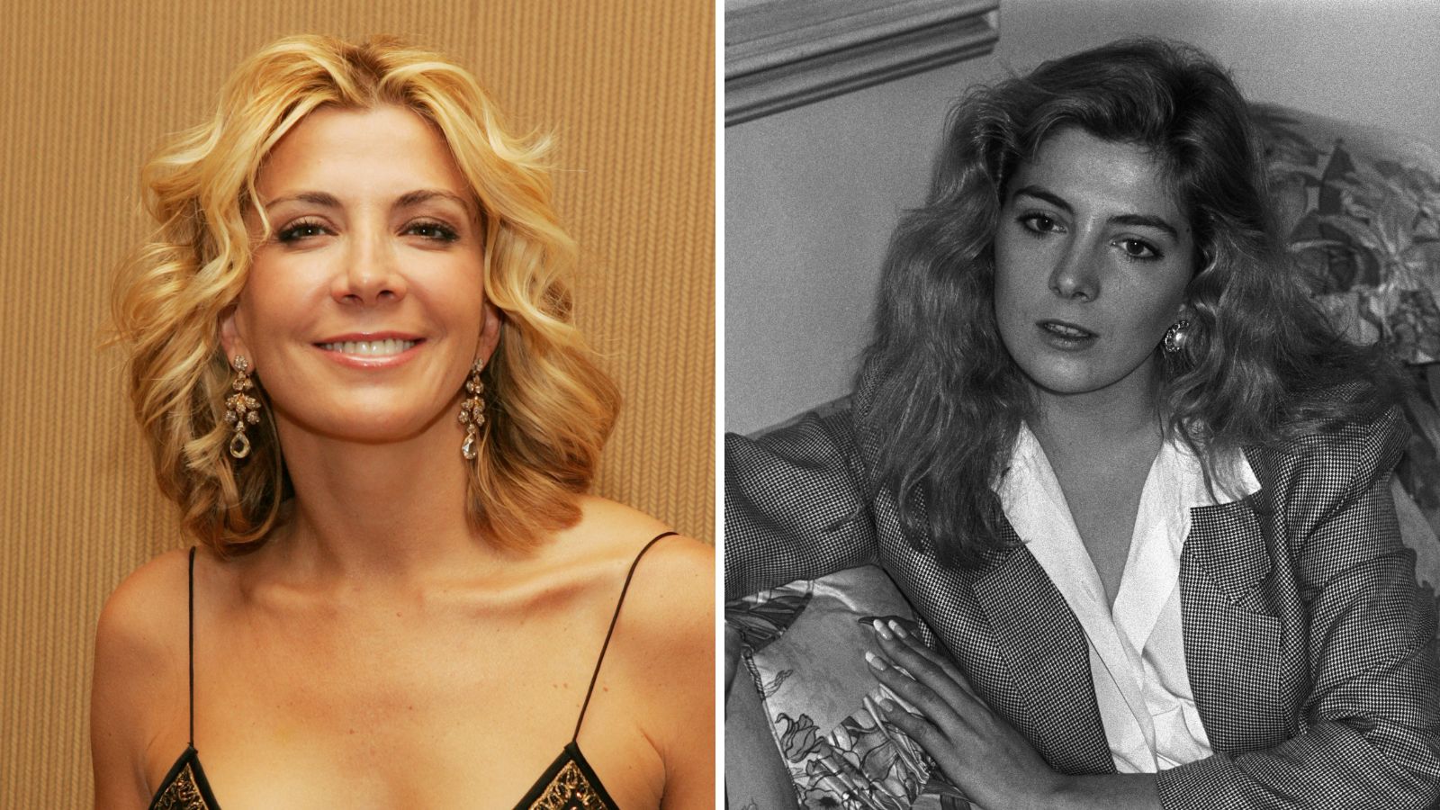 natasha richardson on a split screen in 2005 and in the 80s