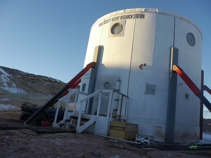 The Mars Society&#039;s Mars Desert Research Station near Hanksville, Utah, photographed in January 2014.