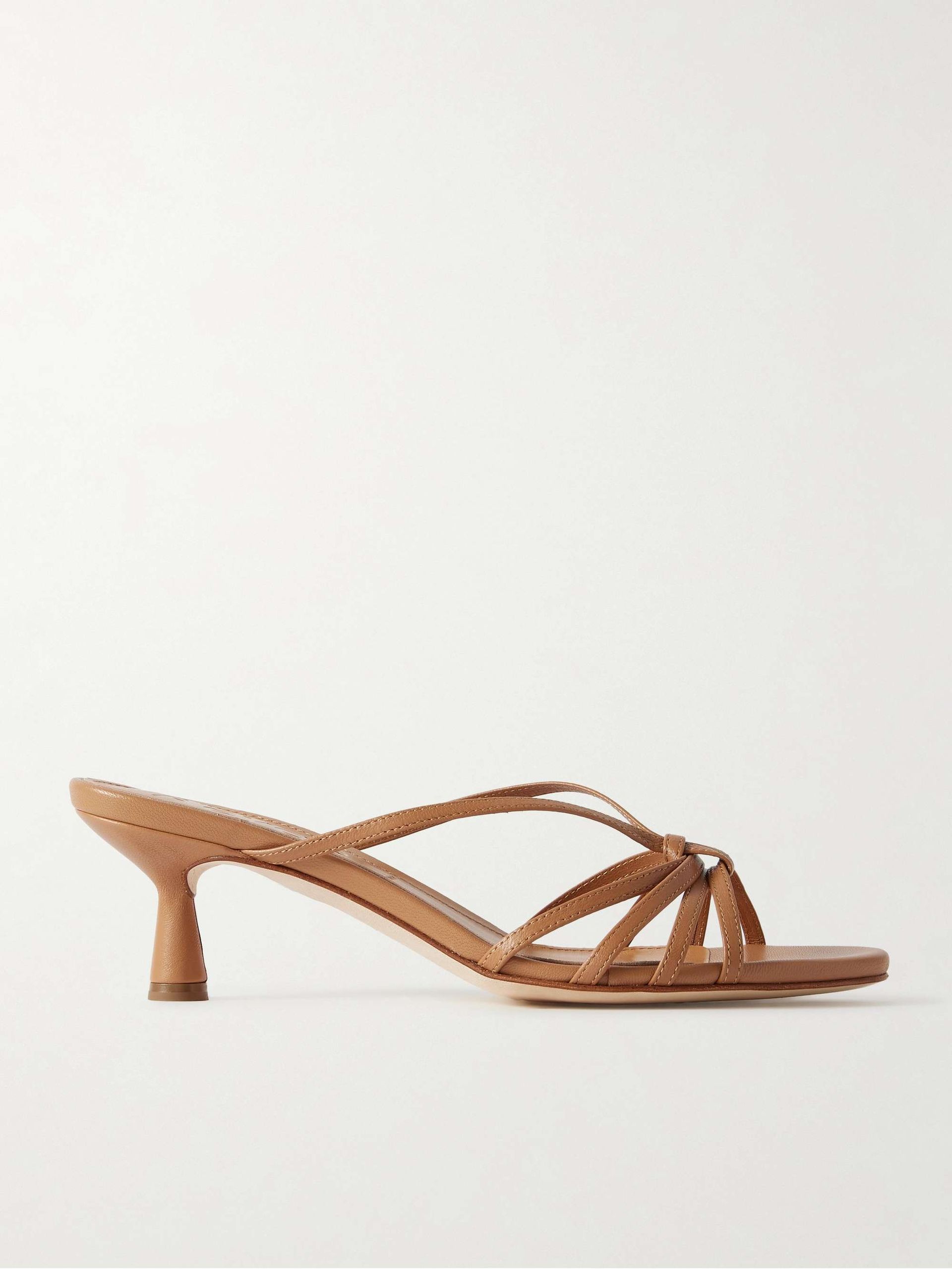 Abby Knotted Leather Sandals