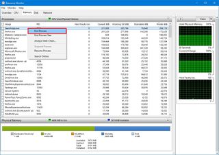 Resource Monitor end high memory usage app