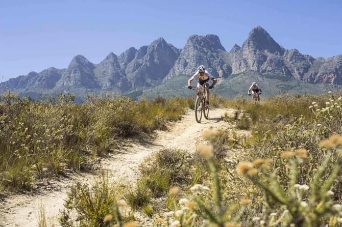 Christoph Sauser and Jaroslav Kulharvy of Burry Stander-Songo in the lead