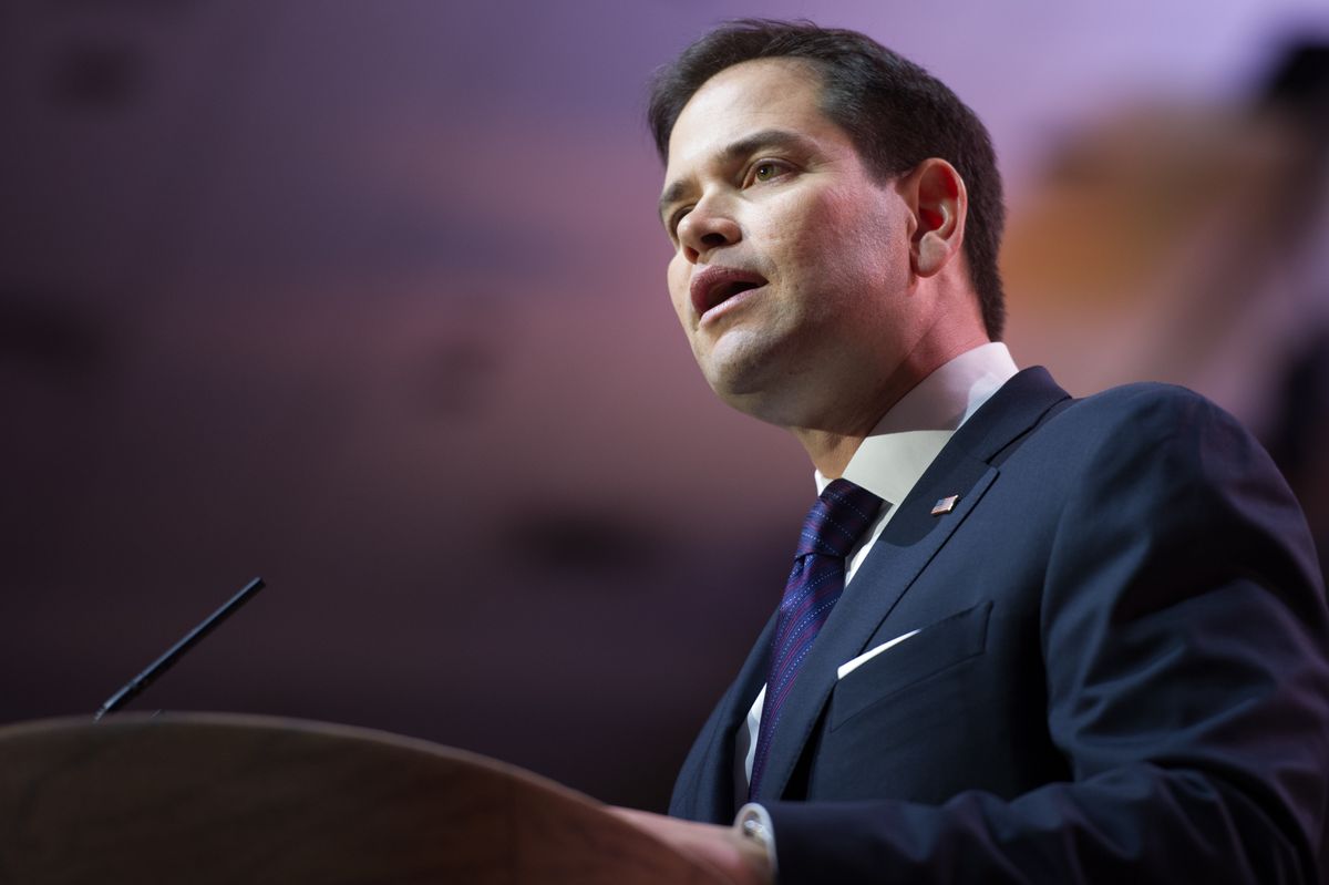 Close up of Senator Marco Rubio speaking