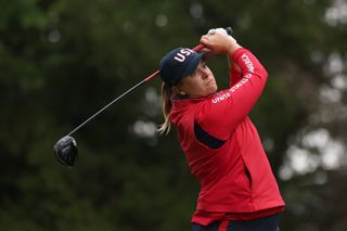 Lauren Coughlin hits a driver off the tee