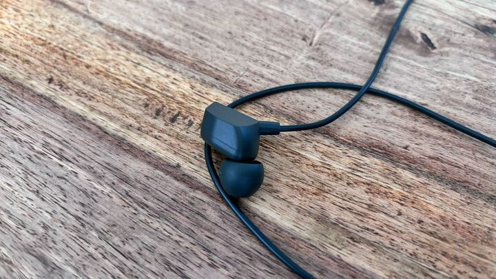 A close up shot of the Final VR2000 earbuds.