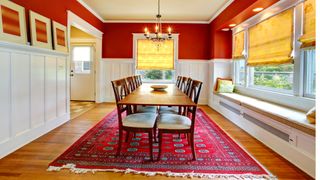 Burgundy living room