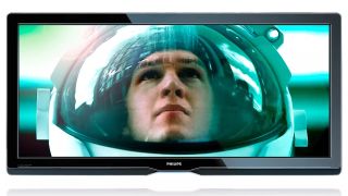 The Cinema 21:9 56PFL9954H LCD TV displaying an image of an astronaut