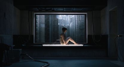 Scarlett Johansson plays the Major, a cyber-enhanced soldier, in "Ghost in the Shell," hitting theaters on March 31, 2017.