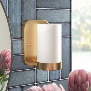 wall sconce in a bathroom