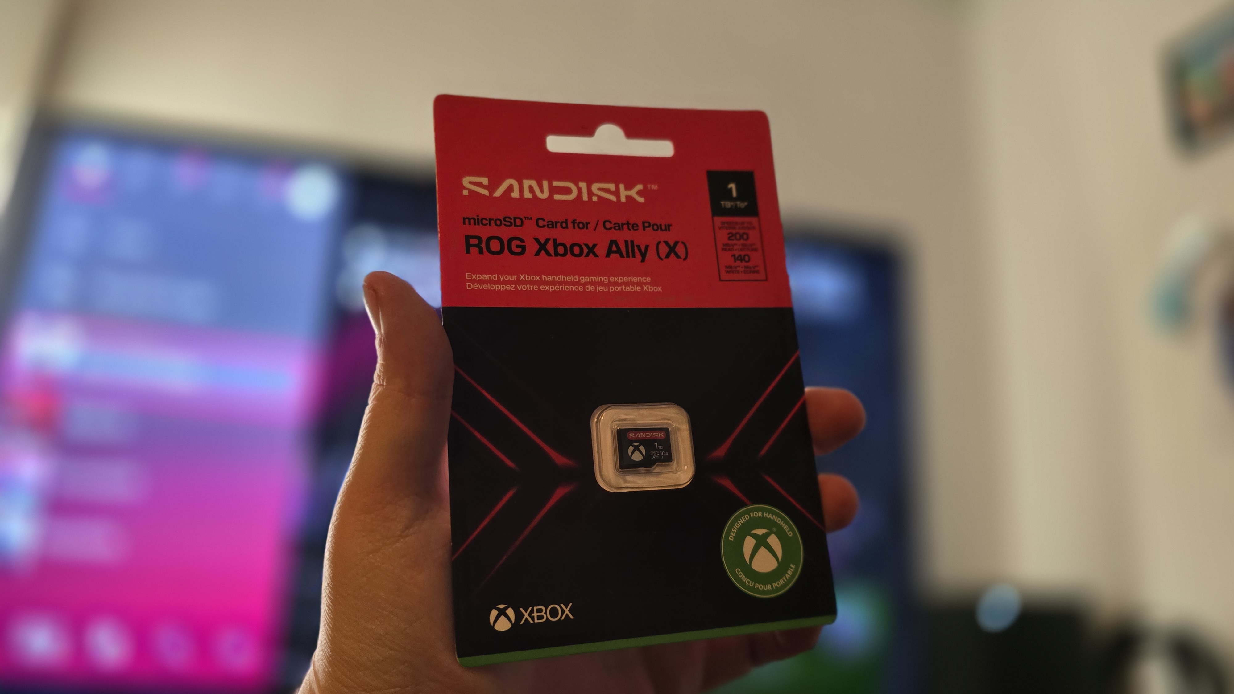 Sandisk Xbox Ally X microSD card