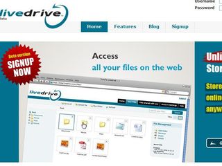 Livedrive.com offers you unlimited online storage - currently in beta trial