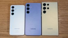 Samsung Galaxy S24 S24 Plus S24 Ultra hands on back straight