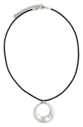 Infinity Pendant Cord Choker Necklace